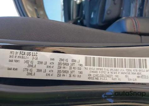 2018 Dodge Durango Gt Awd from USA, damaged, VIN 1C4RDJDG8JC346371